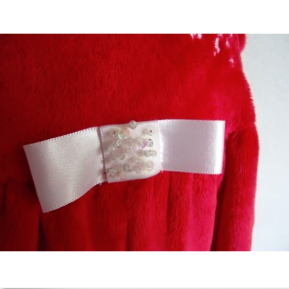 Chicken Noodle Romper Holiday Snowflake Red USA - Picture 3 of 4